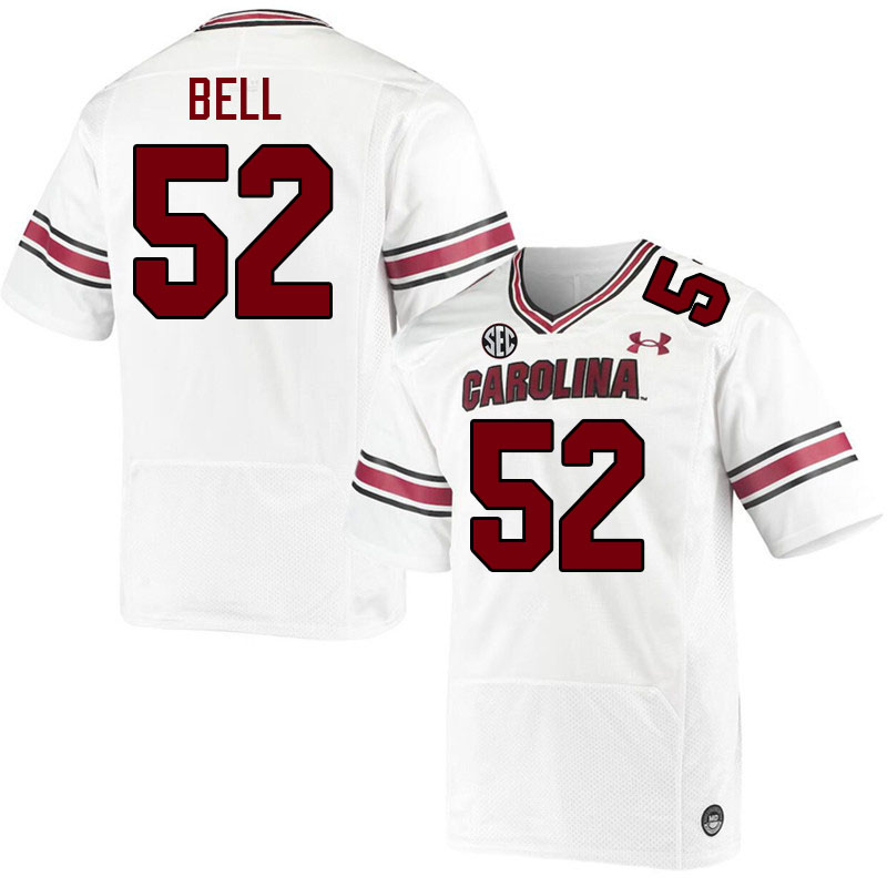 Men #52 Kamaar Bell South Carolina Gamecocks College Football Jerseys Stitched-White